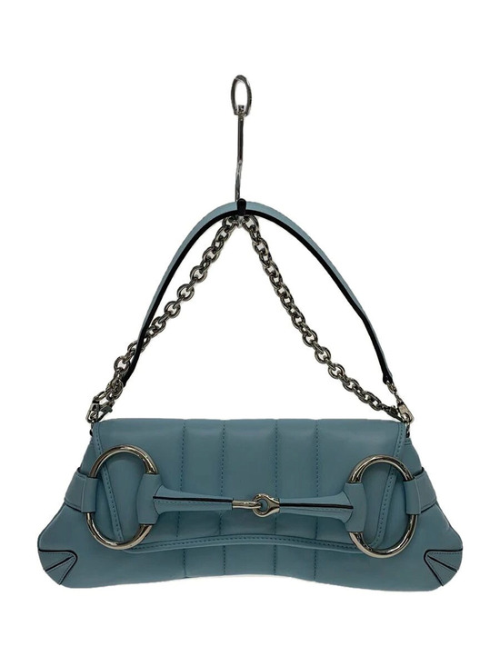 Gucci Handbags - Gucci Shoulder Bag Horsebit Chain Leather Blue